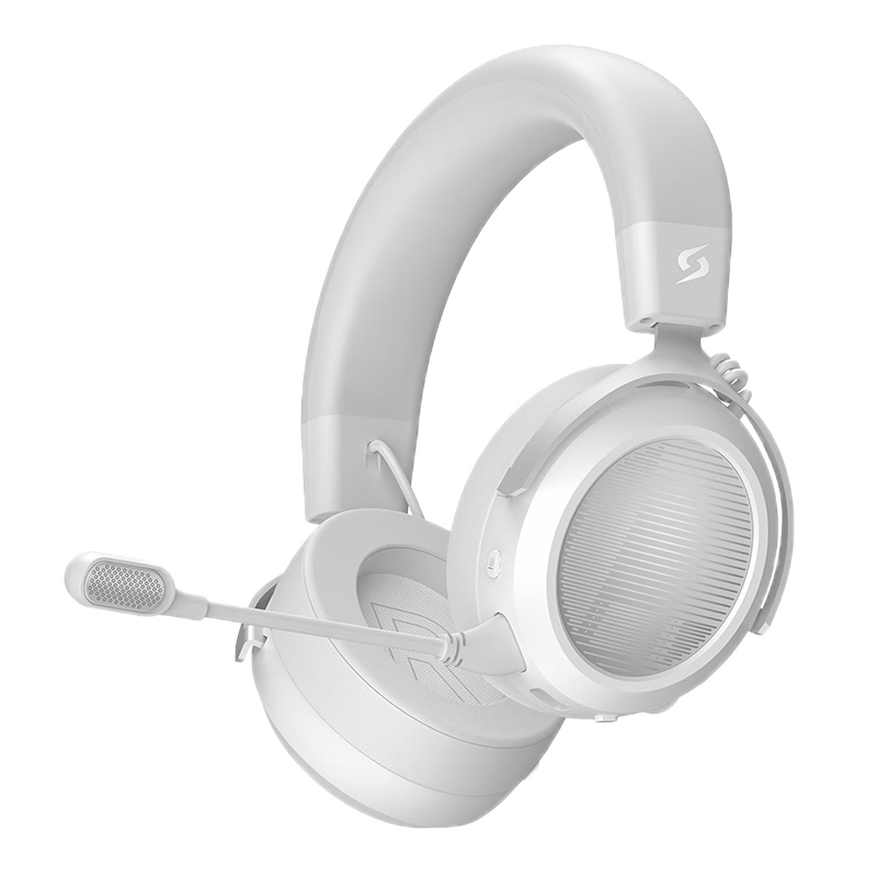 Shuangfeiyan (A4TECH) Savage Tribe TR50 Wireless/Bluetooth/Wired E-Sports Headset Haotian Wolf Team's Same Delta Fearless Contract Chicken CS Head-Mounted Bloody Hand Ghost Game Silver and White