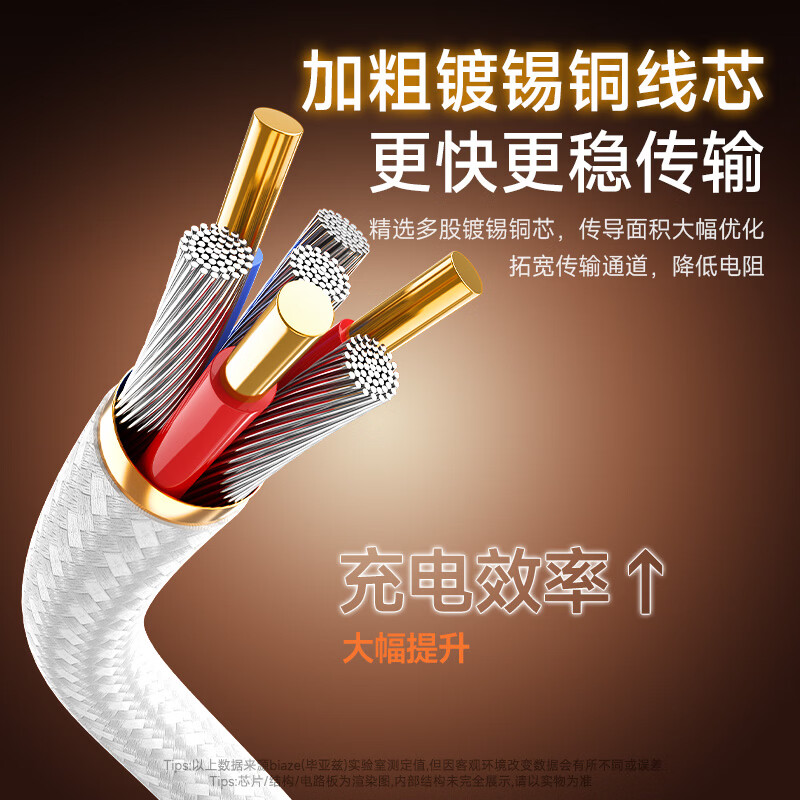 Biaz is suitable for Apple iPhone17Air/16/15proMax charging cable double-ended type-c data cable power bank short-line car braided fast charging cable Huawei mobile phone 0.2 meters