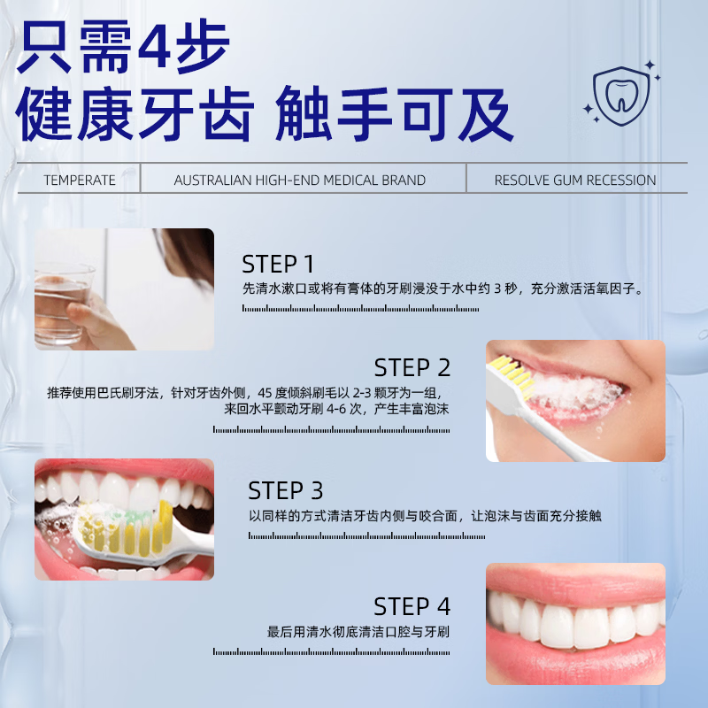 Zixinpu Pharmacy Medical-grade gingival atrophy special heavy repair regenerated silicon toothpaste periodontal anti-moth protection gum solid tooth inflammation toothpaste