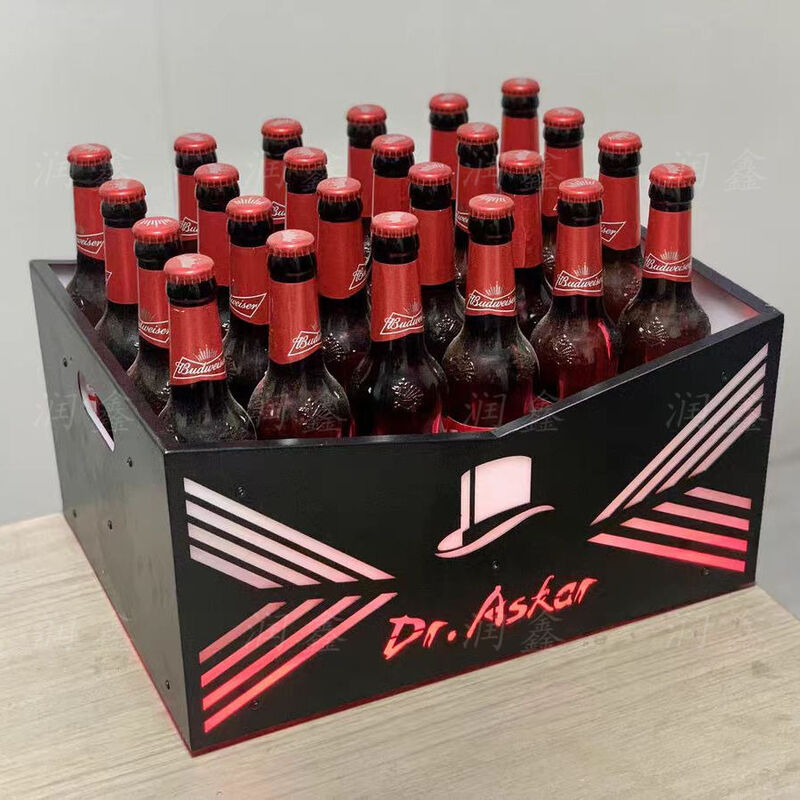 Fantasy Bar Luminous Beer Frame Luminous Ice Bucket Champagne Bucket Nightclub Ice Pattern Cocktail Bucket 24 Pack Ice Pattern Ingot Bucket