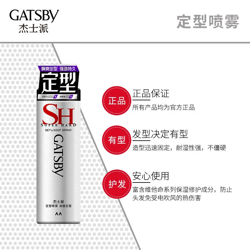 Jasper Styling Spray Enhances Styling 180g (Men's Hairspray Fragrance) Randomly shipped in new and old packaging