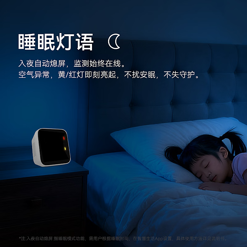 Hongmeng Smart Selection Haun Air Quality Monitor Formaldehyde Temperature Humidity Carbon Dioxide CO2 High-Precision Monitoring Indoor Household Four-in-One Sensor App Linkage