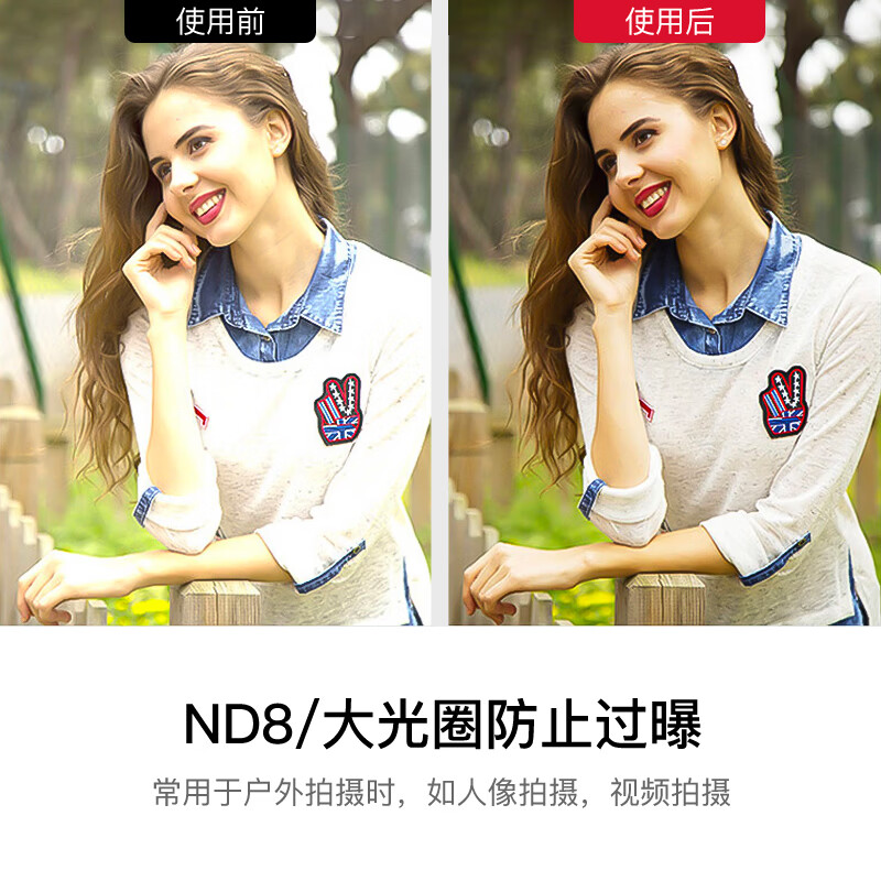 Kase ND8 light reduction filter 82mm light reduction slow door filter medium gray density mirror landscape photography light reduction filter slow door exposure photography