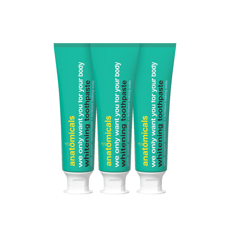 ANATOMICALS WE ONLY WANT YOU FOR YOUR BODY Anna Green Tube Toothpaste Baking Soda Toothpaste 130g*3 sticks Whitening, yellowing and stain removing toothpaste imported from the UK