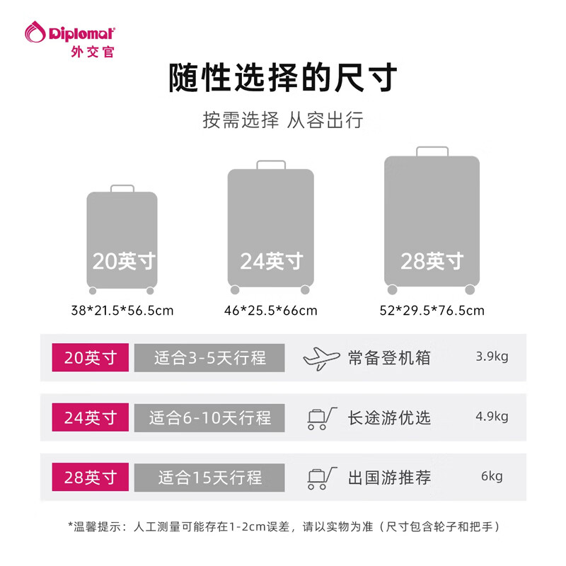 Diplomat 25 years new diplomat suitcase trolley case large capacity suitcase thickened password box TC-2621