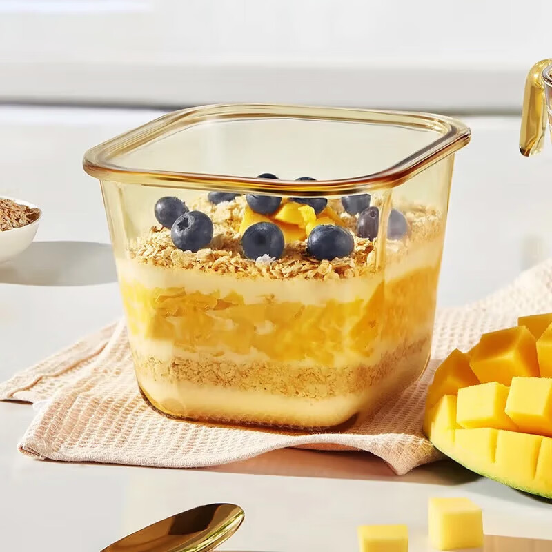 Corning tableware 900ml high temperature resistant glass lunch box soup box crisper lunch box 900ml crisper box