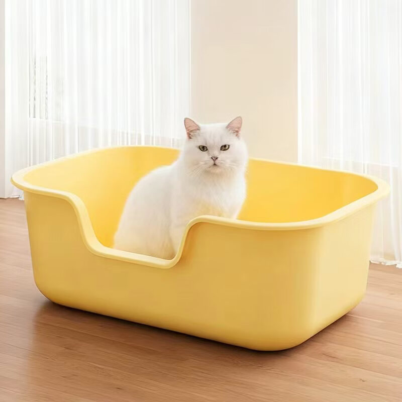 Wang Yejun extra large litter box extra large open anti-splash kitten toilet cat litter box cat supplies