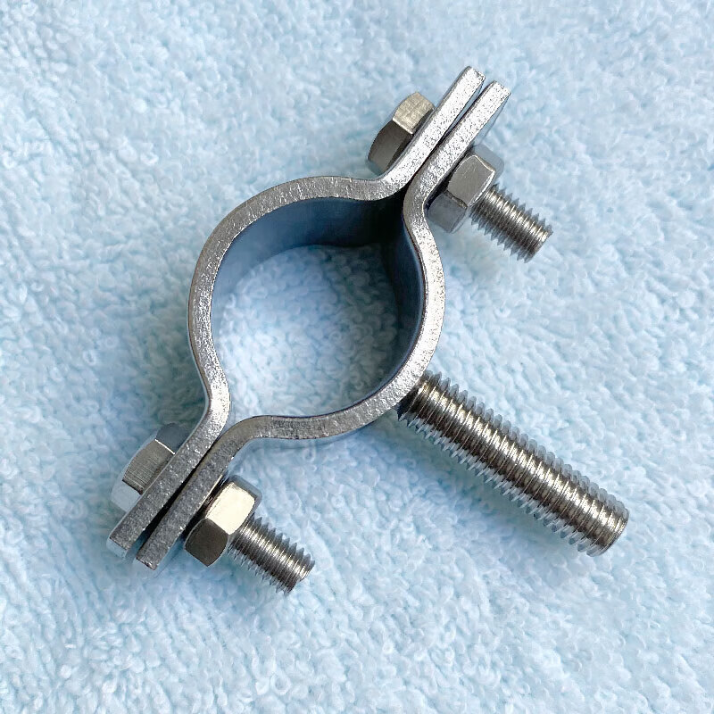 Xu ordered thickened flat pipe clamp 304 stainless steel with screw pipe bracket clamp bracket bracket 19mm inner diameter 19mm welding screw m8X30mm