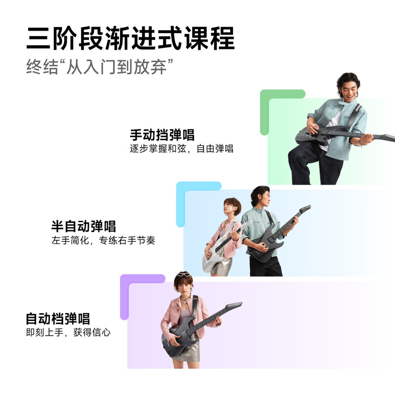 Aeroband air band hand-operated smart self-learning guitar automatic stringless electronic guitar new year gift for beginners black guitar + backpack + microphone (set version) official genuine | SF direct delivery