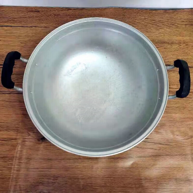 Tuojin old-fashioned hand-made pure aluminum pot household double-ear wok aluminum soup pot steamer Lu wok chef commercial 3 34 cm thickened version 2.2 catties 34cm stainless steel pot lid plus pure aluminum steaming sheet