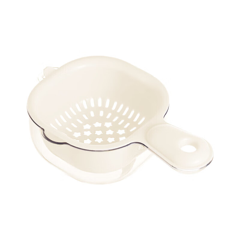 Sungsa mini drain basket double handle washing fruit blue kitchen home living room multi-functional water rack exquisite small fruit plate handle drain basket rice white