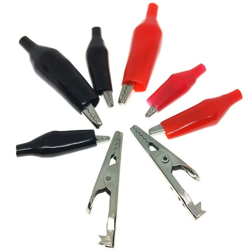 Gongma large crocodile clip wire Changxin Weifeng experimental equipment multi-size set medium black and red (50 pieces each)