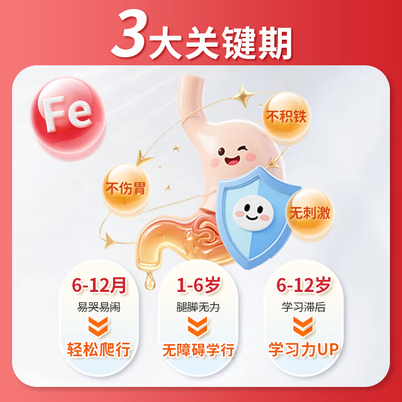 Little Red Face Iron Vita Contains Vitamin C Iron Supplement Liquid Iron Suitable for Infants and Young Children Oral Nutritional Solution 125ml