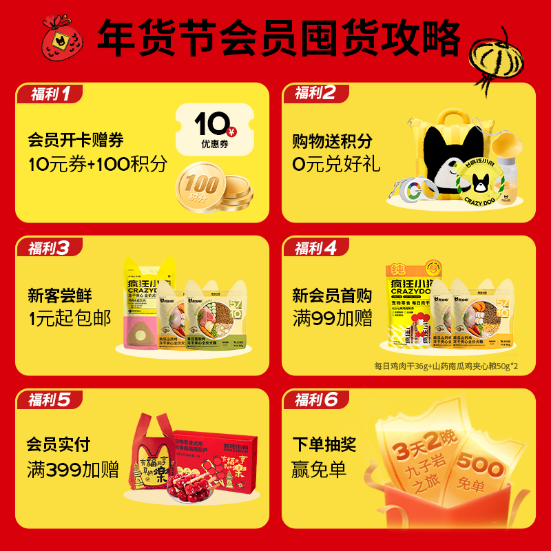 Crazy Puppy Pet Dog Snacks Dog Food Mixed Rice Puppies and Adult Dogs Universal Rewards for All Dog Stages Egg Yolk and Meat Floss Flavor 100g