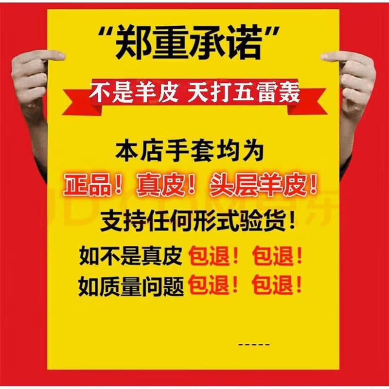 Pure sheepskin genuine leather men's gloves winter motorcycle windproof and water repellent warm plus velvet thickened riding gloves genuine leather thickened gloves