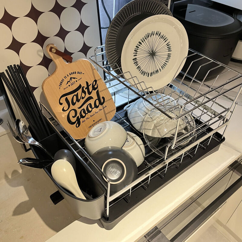 Youlinluo drain basket silver bowl rack double layer silver double layer rack + black chassis