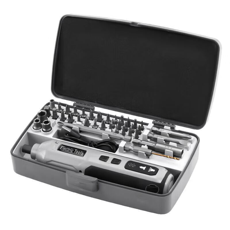 FANCYCHIC Car Household Portable Electric Screwdriver Set Rechargeable Hand-Automatic Toolbox Complete Lighting Classic Set