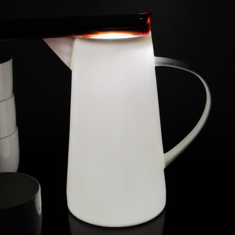 Pupan pure white bone china cold kettle large capacity fruit teapot hotel home cold kettle with filter hole ceramic water set single pot 0ml