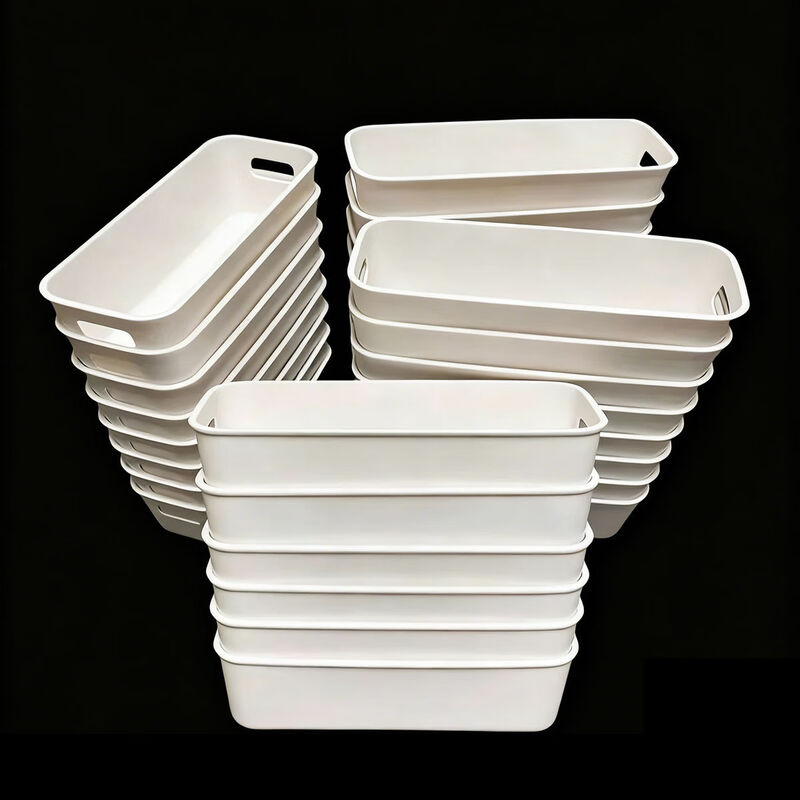 Fantasy storage box drawer built-in divided rectangular organizing box dormitory sundries classification storage box drawer storage box 8 pack