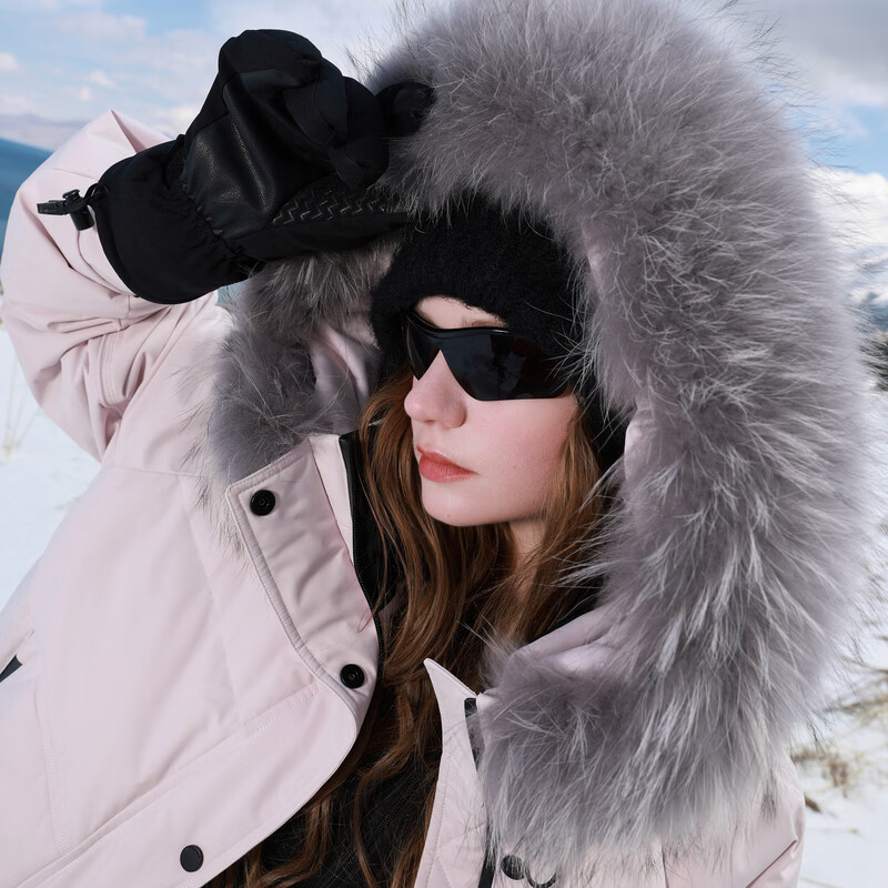 Sancai Waterproof + Heat Storage 2025 Winter New 90 White Duck Down Jacket Large Fur Collar Jacket Warmth M