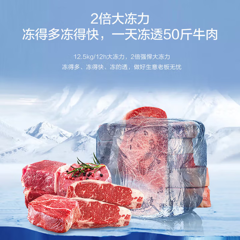 Haier Freezer Household 200L 300L Large Capacity No Frequent Defrosting Ultra Low Temperature Quick Freezing New Level Energy Efficiency Power Saving Silent Full Freezer Frozen Meat Small Horizontal Freezer 300L Classic Upgraded Frost Reduction First Level Energy Efficiency