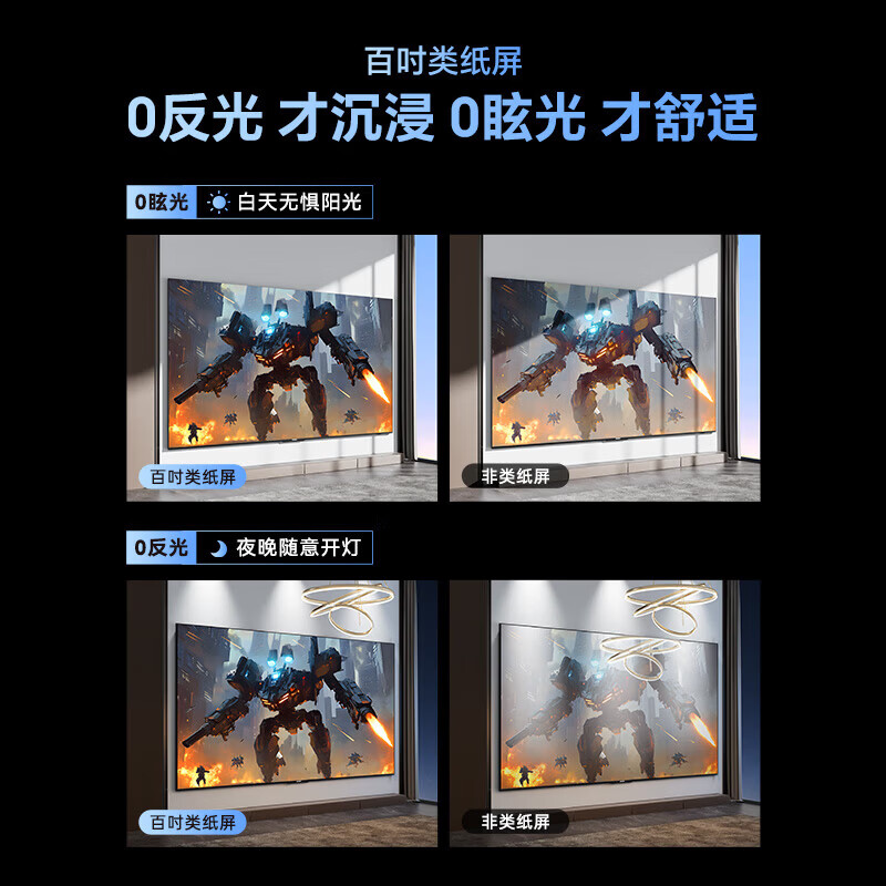 Skyworth TV 100H5F Pro 100-inch paper screen Mini-level picture quality 330Hz ultra-high brush decoding low blue light eye protection MEMC smart wifi projection home flat-panel TV 100-inch door-to-door installation H5F Pro+ electric lift