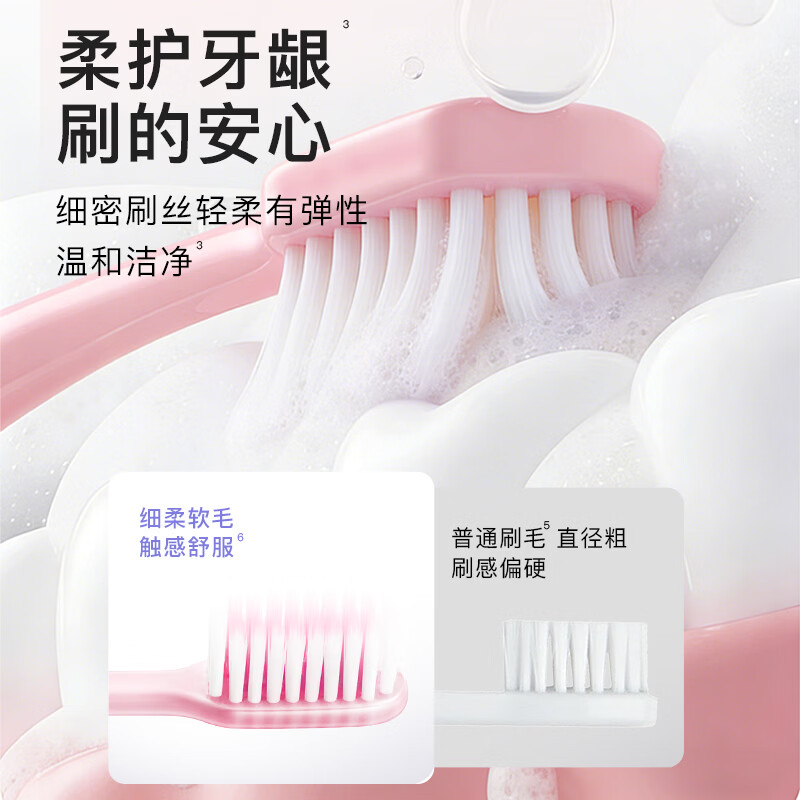 Shuke soft silk gum protection adult couple soft bristle toothbrush 3 pack deep cleaning travel long head brush color new and old random