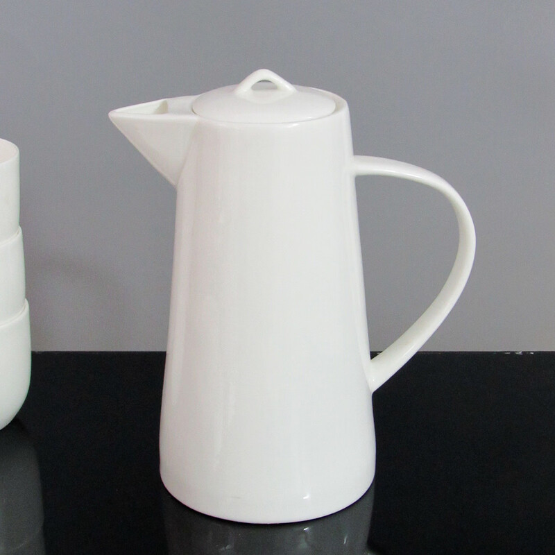 Pupan pure white bone china cold kettle large capacity fruit teapot hotel home cold kettle with filter hole ceramic water set single pot 0ml