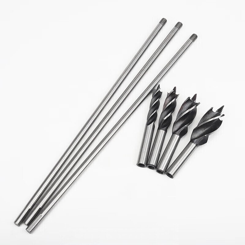 Mi Lan extended woodworking drill bit twist drill four-slot drill bit extension rod connecting wood 16mm four-slot drill + 40 cm extension rod