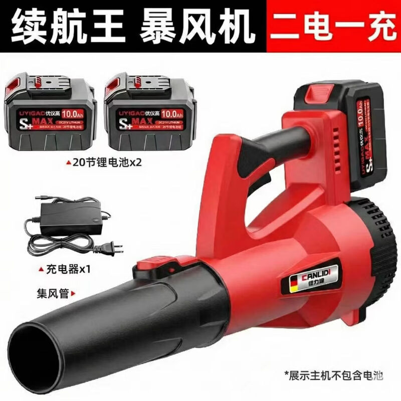 German high-power hair dryer to blow dust, industrial sanitation rechargeable hair dryer, sweeper and floor blower, battery life king 75.ah, two batteries and one charge