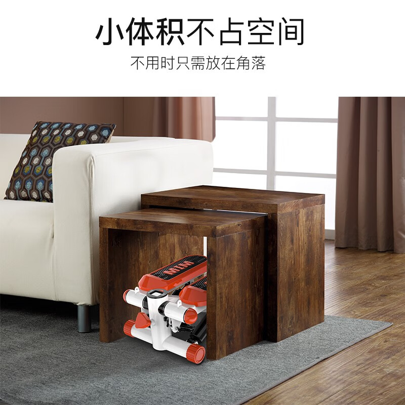 Wankai fitness equipment stepper home silent hydraulic mini pedal machine jogging machine in-situ pedal machine orange + drawstring + floor mat + waist twisting plate