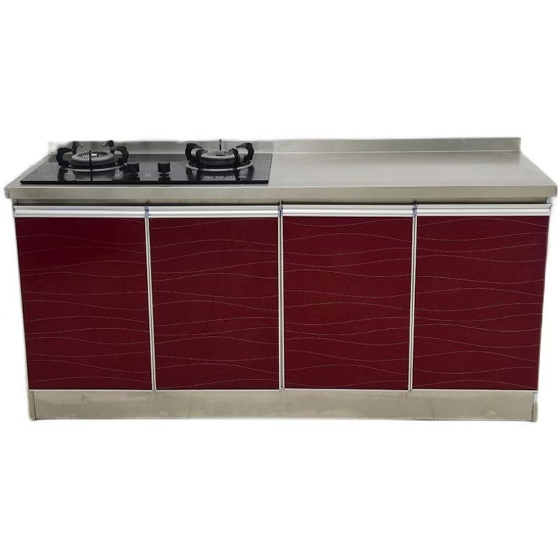 60 width economical mobile stainless steel cabinet simple cupboard storage cabinet simple household stove cabinet 22 80*60 double basin