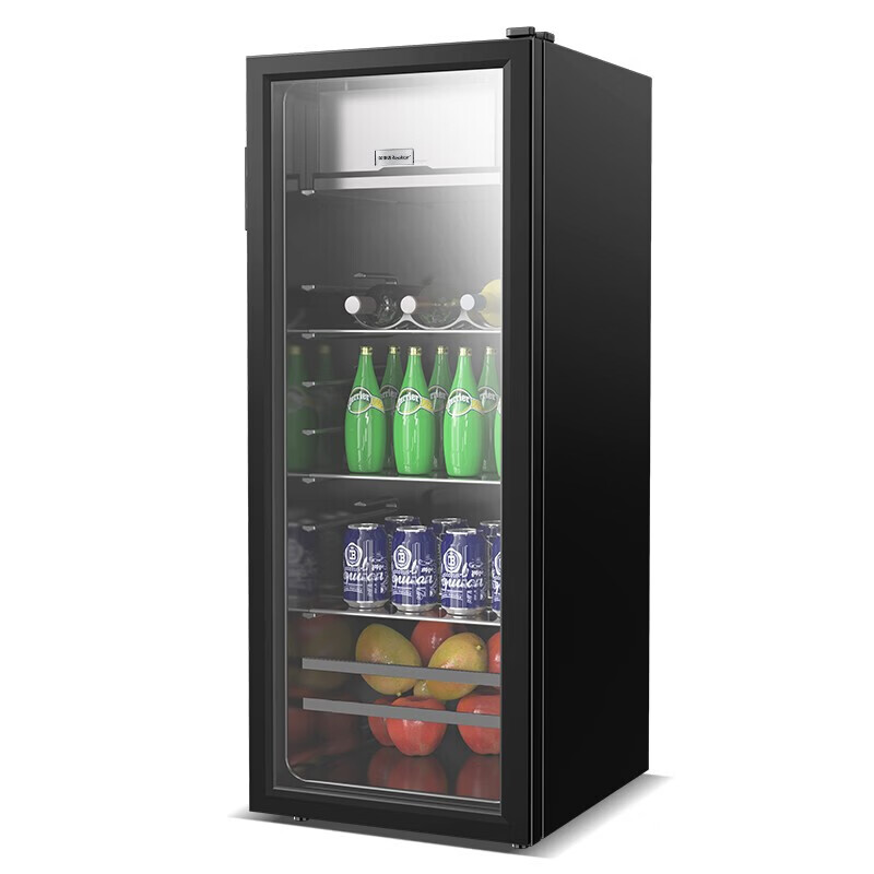 Royalstar high-looking ice bar household small energy-saving refrigerator cabinet fresh cabinet office wine cabinet beverage cabinet commercial single-door refrigerator tea transparent air-cooled trade-in 148D double-layer glass refrigerated micro-freezing LED light