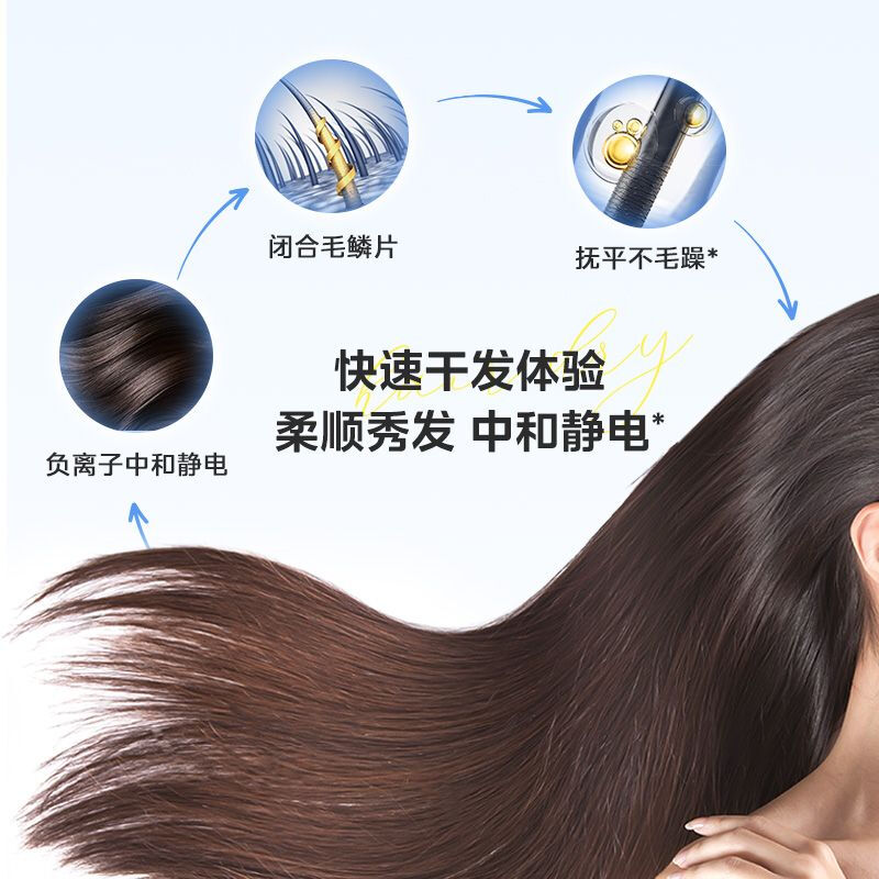 Midea foldable and portable high-power home hair dryer negative ion constant temperature hair care portable business trip home hair dryer student dormitory can be used for men and women holiday birthday gifts portable and foldable 1800W high power quick drying