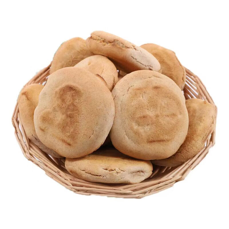 Shandong style whole wheat fire cakes handmade hard-faced fire roasted whole grain baked semi-finished low-fat meal replacement whole wheat fire 500g*1 bag