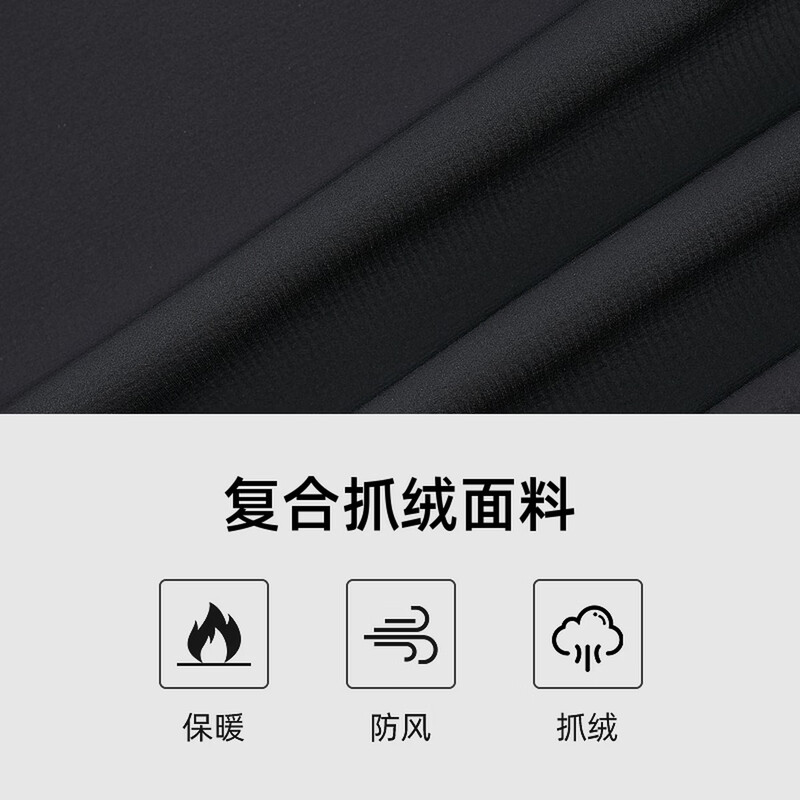 Biyinlefen fleece warm autumn and winter men's business commuting casual simple and capable lapel jacket jacket tops for men 07 black L (105)