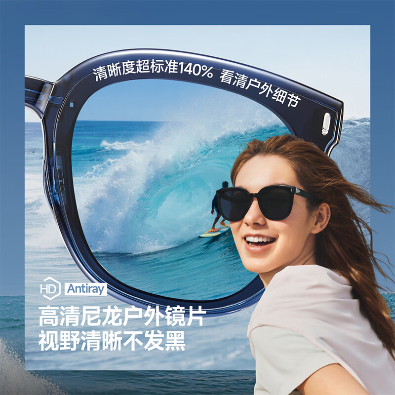 Beneunder sunglasses for men and women, sun protection sunglasses, cycling glasses, driving sunglasses, square and large frames, traveling Chinese Valentine's Day gift FD020