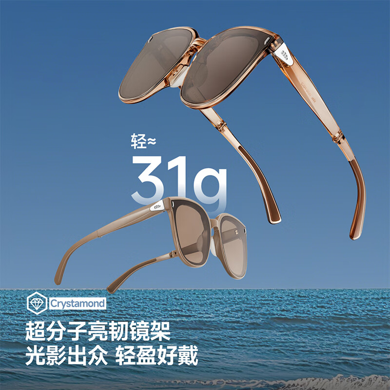 Beneunder sunglasses for men and women, sun protection sunglasses, cycling glasses, driving sunglasses, square and large frames, traveling Chinese Valentine's Day gift FD020