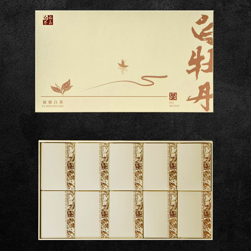 Boxin Floral White Square Pieces High-end Tea Gift Box Wholesale Delivery Fuding White Tea Good Quality Tea Gifts Essential Gold Medal White Peony Tea Cake Gift Box 300g