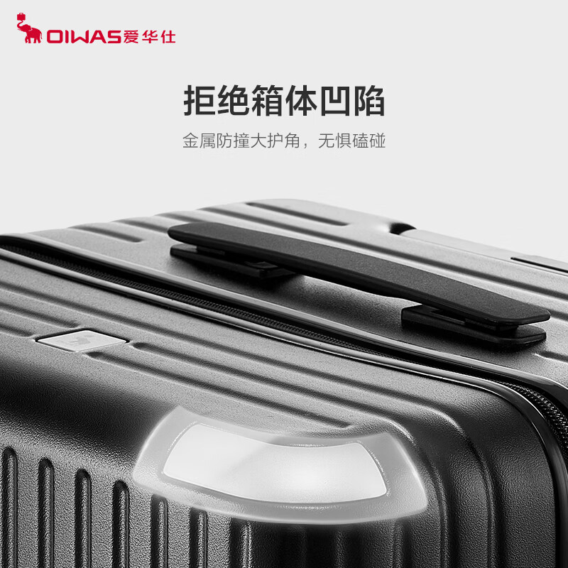 Hermes Grand Traveler Suitcase 24-inch Suitcase Men's Large Capacity Trolley Case Durable Password Box Women's Black