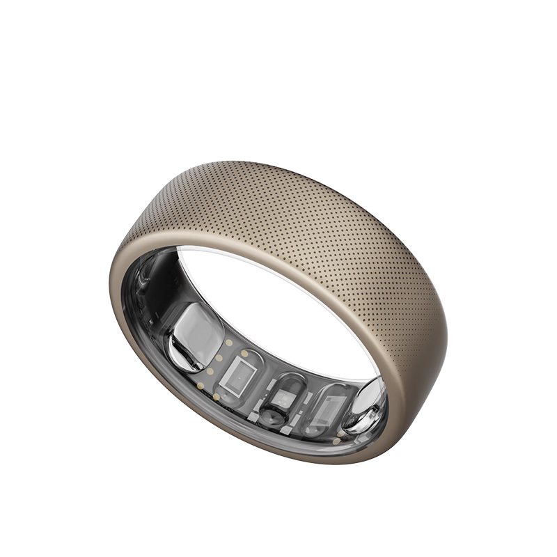 Huami HELIO RING smart ring, titanium silver No. 8 sports ring, monitors sleep breathing, heart rate changes, blood oxygen, gift for men and women, adult high school students, HELIO RING No. 8 (inner ring diameter 19mm, circumference 60.76mm)