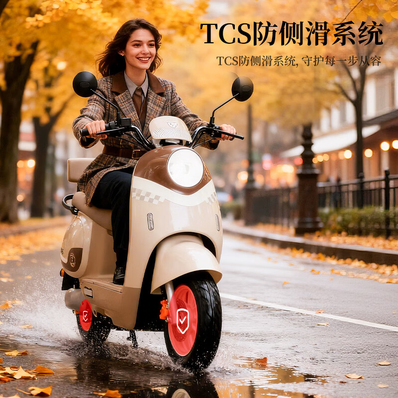 Luyuan electric motorcycle high-power long-range scooter high-speed adult smart electric car 72V lead-acid battery car cream green liquid-cooled patented motor 10-year warranty 60V21Ah brand new Chaowei battery-National Joint Warranty
