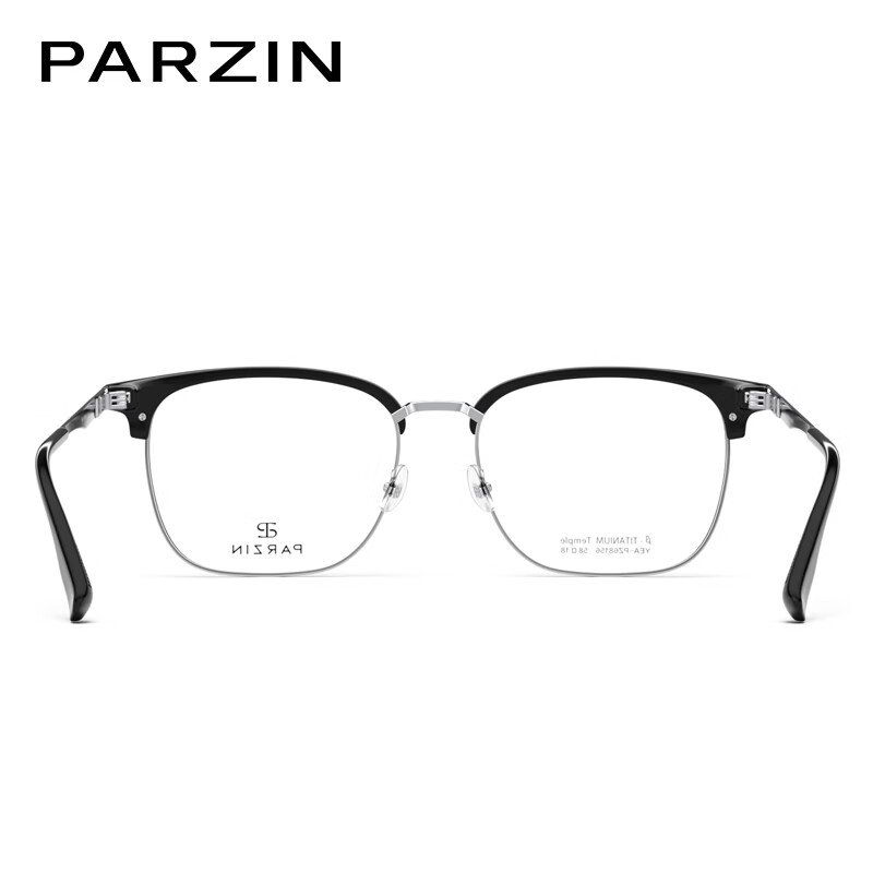 PARZIN Optical Myopia Glasses Frame Workplace Business Eyebrow Frame Lightweight Titanium Leg Sven Beauty Mirror Can Be Matched For Myopia 68156