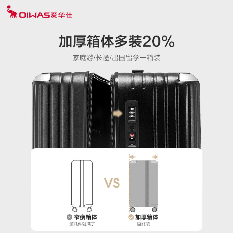 Hermes Grand Traveler Suitcase 24-inch Suitcase Men's Large Capacity Trolley Case Durable Password Box Women's Black