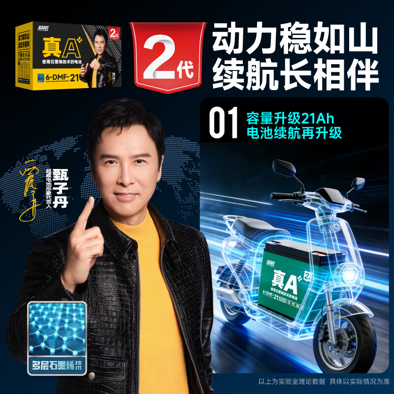 Chaowei Zhen A+ upgraded 2nd generation 48V60V72V graphene electric vehicle battery lead-acid battery suitable for Emma Luyuan ring 48V21Ah trade-in 4 pieces heavy upgrade 2nd generation suitable for 20-25Ah