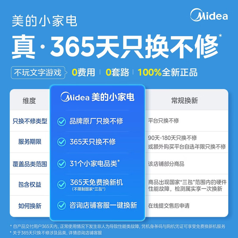 Midea APP smart home air conditioning fan floor-standing remote control cooling fan/negative ion purification humidification air cooler/water-cooled bladeless tower fan powerful cooling air conditioner fan AAF10MR