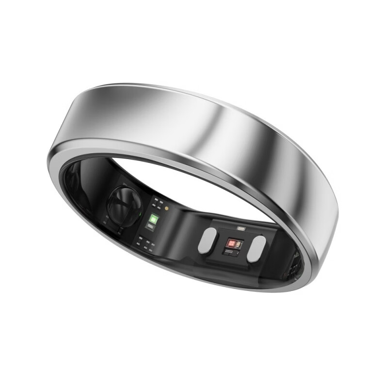 RingConn Gen 2 Air smart ring, heart rate variation, blood oxygen health, sleep monitoring, menstrual period prediction ring, 10-day long battery life, Space Silver No. 6 (16.50mm)