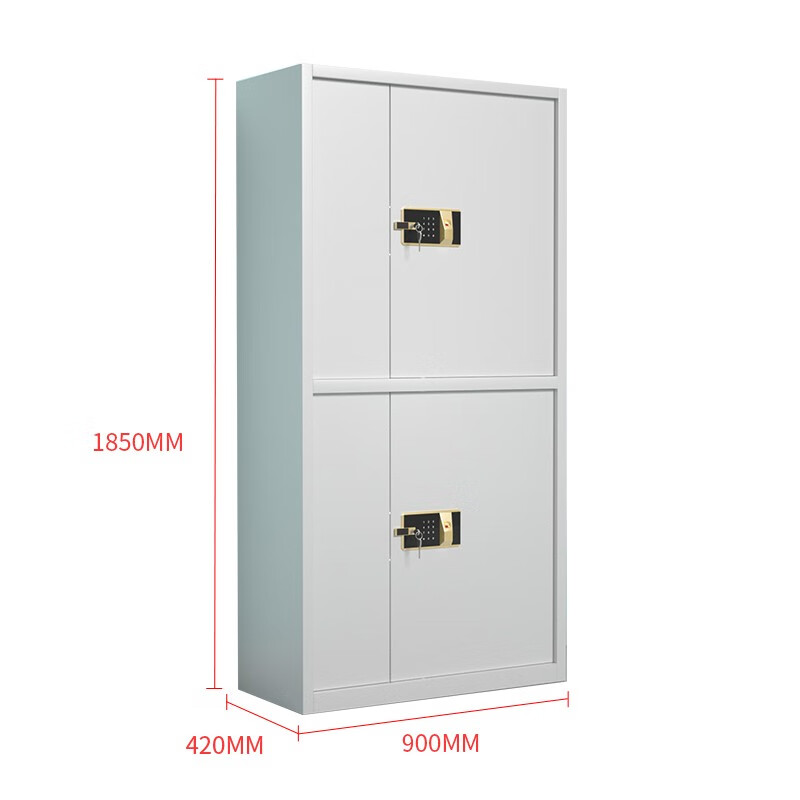 Kington Safe Cabinet Password Lock Cabinet Archive Information Office Cabinet Confidential Documents Iron Cabinet Lockable Safe Double Section Fingerprint Lock
