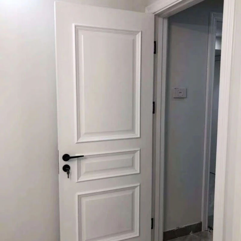 Solid wood door bedroom door interior door open paint door environmental protection paint sound insulation solid wood veneer double buckle line
