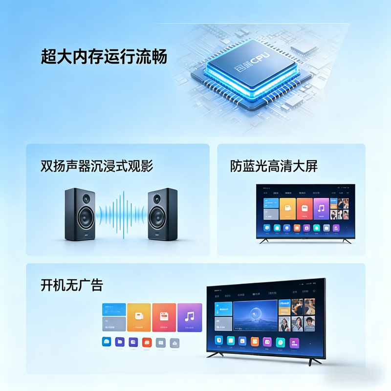 HIAOCSE ultra-high definition smart TV LCD smart wireless projection screen home commercial voice network wifi living room hotel B&B elderly eye protection 65 inches long 125*width 74cm HD TV version comes with base hanger SF Express free shipping
